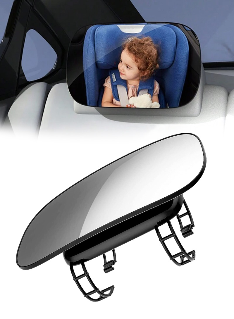 مرآة مقعد السيارة الآمنة لمقعد الطفل الخلفي 27x17 سم